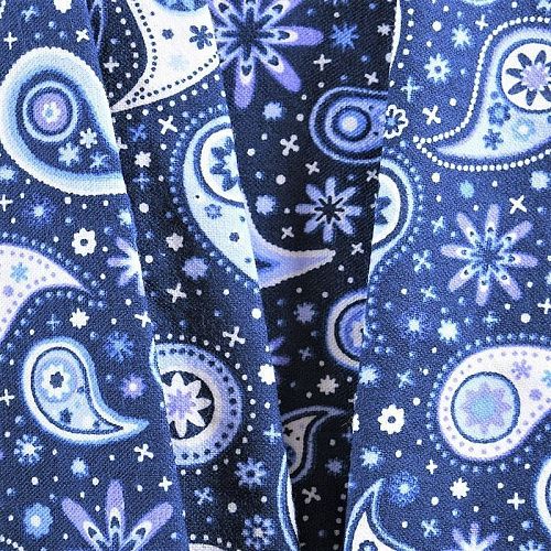 Фланель 060-11029 синий принтованный