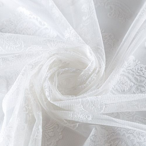 Тюль жаккардовый h-285 см 529-01-272 молочный