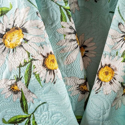 Жаккард К13-216 голубой принтованный