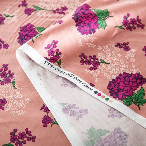 Хлопок 063-02044 пудрово-розовый принтованный