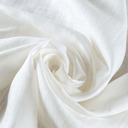 Лен-вискоза 035-08497 молочный жаккардовый