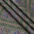 Шерсть-шелк плательная Etro 066-19195 зеленый принтованный