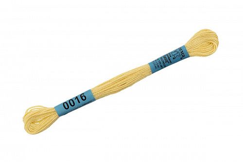 Нитки для вышивания Gamma мулине 8 м 0016 светло-желтый