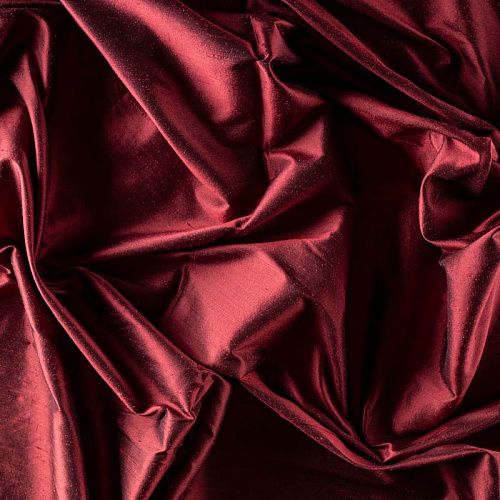 Дикий шелк К16-045 красный винный однотонный