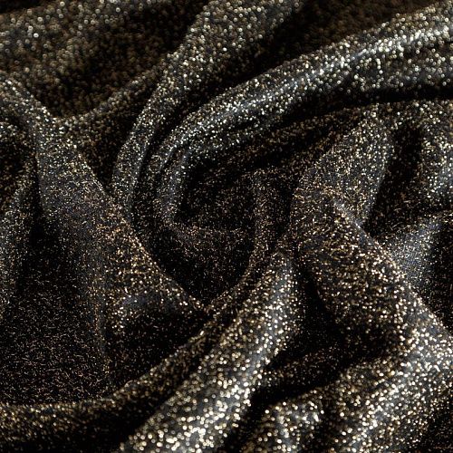 Трикотаж с люрексом 056-03471 черно-золотистый