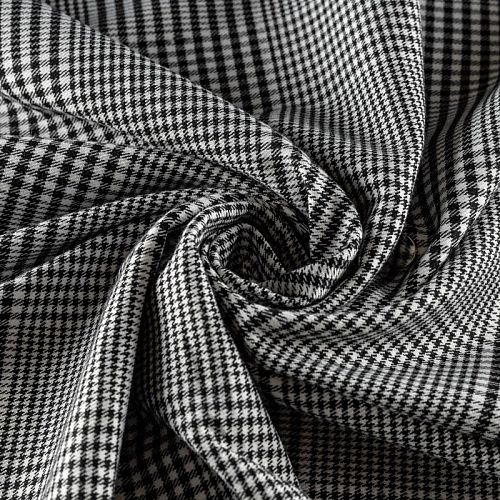 Ткань костюмная К30-073 белый принтованный