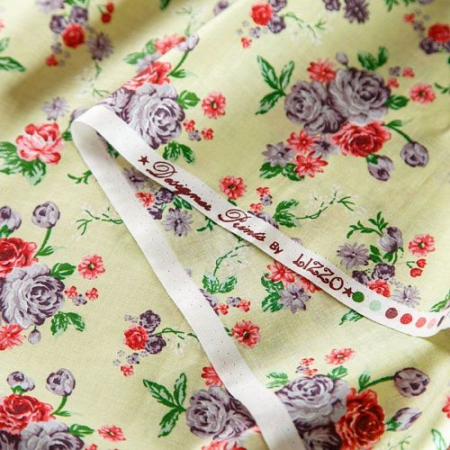 Хлопок 063-02052 лаймовый крем принтованный