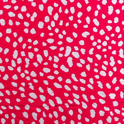 Штапель 069-01479 малиново-красный принтованный