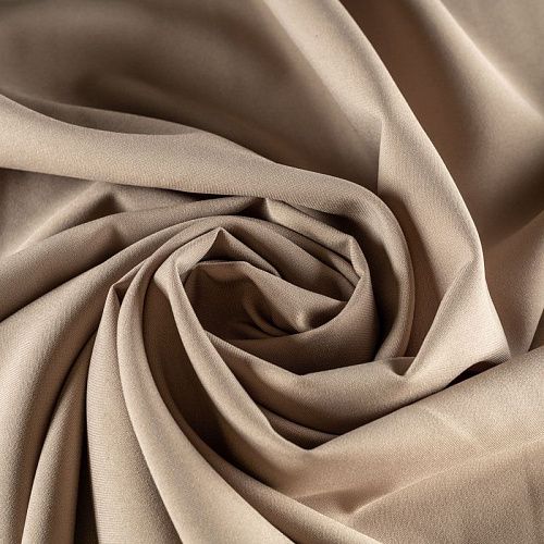 Габардин К09-255 серо-бежевый однотонный