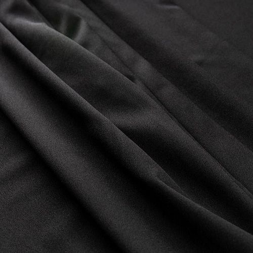 Крепдешин синтетический К28-983 черный однотонный