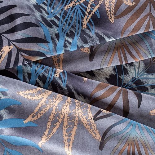 Вискоза "Лоренцо" 036-01529 серый принтованный