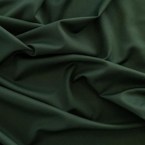 Ткань костюмная К04-143 бутылочный зеленый однотонный