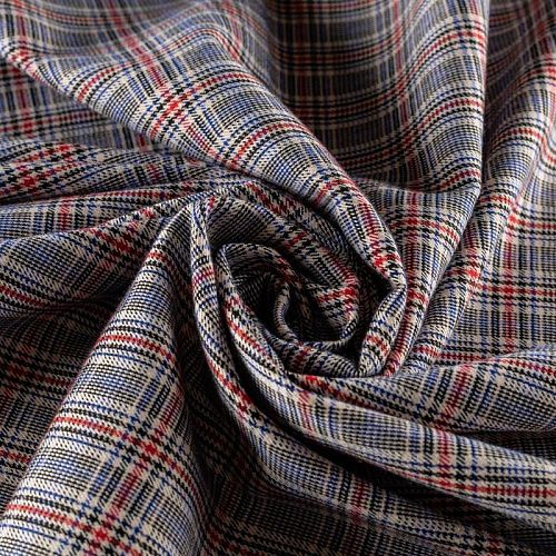 Ткань костюмная К33-359 бежевый принтованный