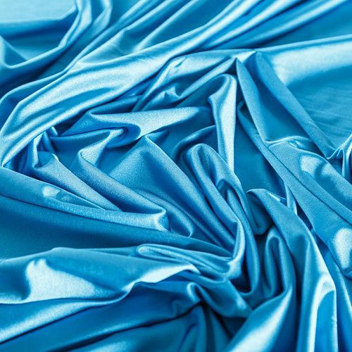 Трикотаж 056-07317 ярко-голубой однотонный