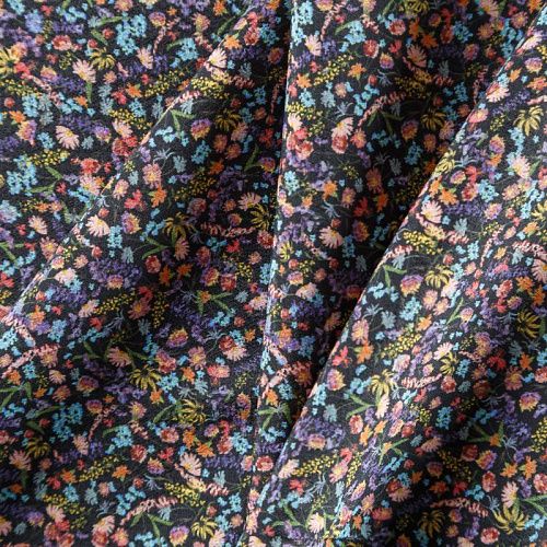 Вискоза 009-05929 черный принтованный