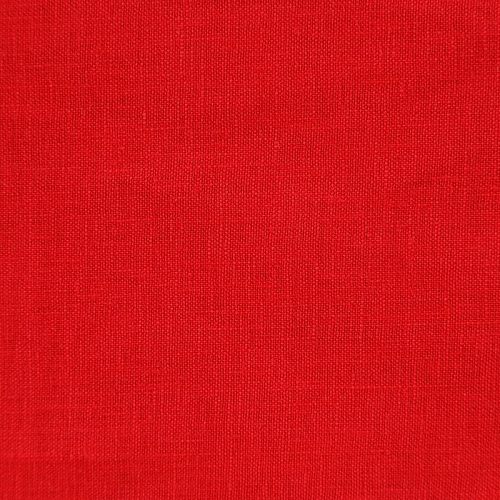 Лен натуральный 035-08907 красный однотонный