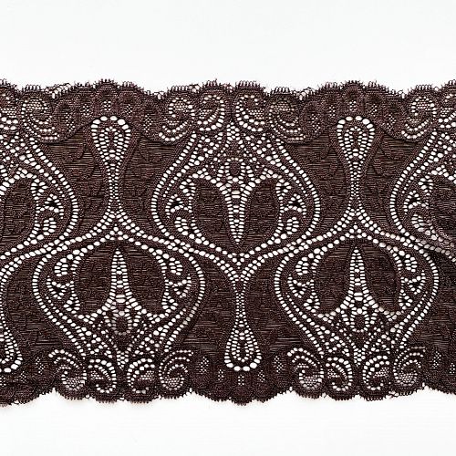 Кружево эластичное 190 мм Ф01-0066 горький шоколад