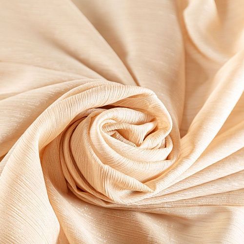 Шифон-жатка с люрексом 068-07208 светло-бежевый однотонный