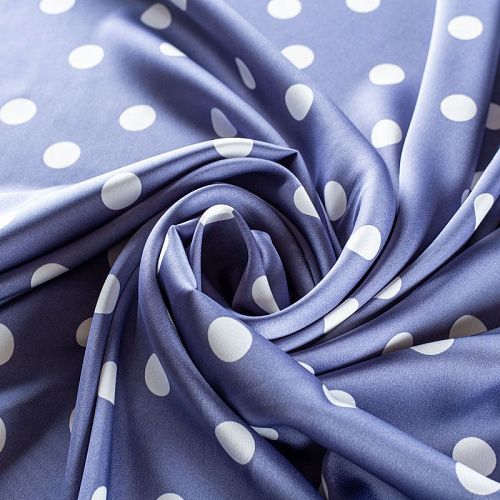 Шелк синтетический 065-01334 пыльно-фиолетовый принтованный