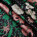 Шелк твил натуральный Gucci 064-19104 черный принтованный