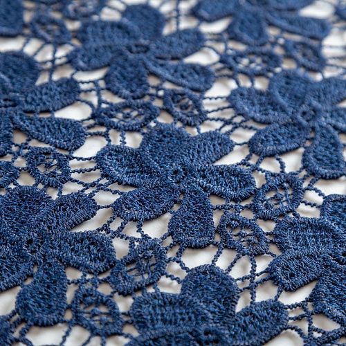 Гипюр-макраме К21-1074 темно-синий