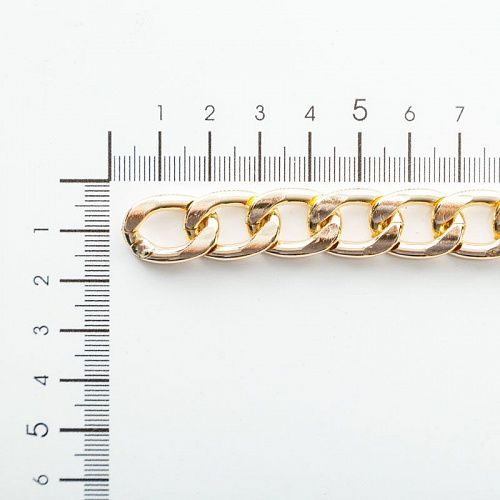 Цепь декоративная 15 мм металл 425408 под золото 