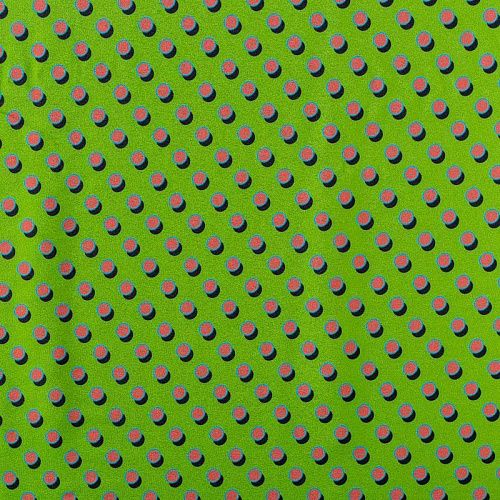 Крепдешин натуральный К13-500 зеленое яблоко принтованный