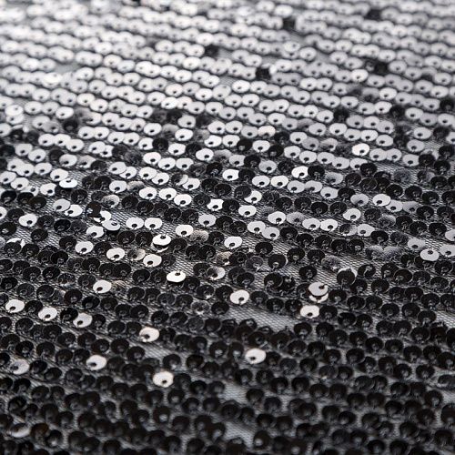 Пайетки на сетке 055-05790 черный однотонный