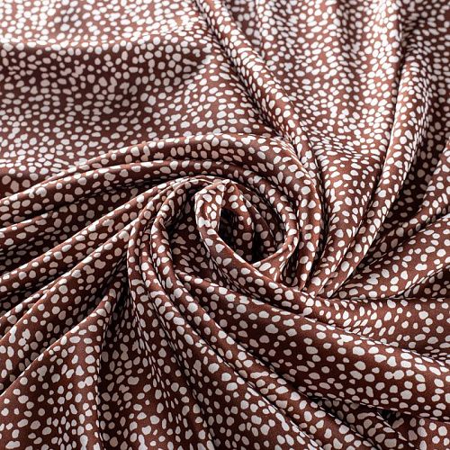 Шелк синтетический 065-01455 шоколадный принтованный
