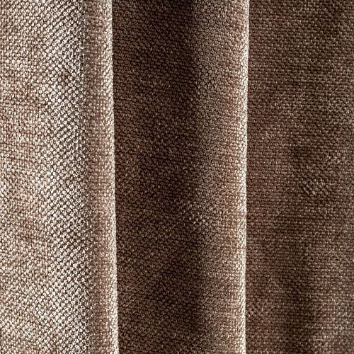 Ткань портьерная шенилл h-300 см 21-02-00076 пастельно-коричневый однотонный