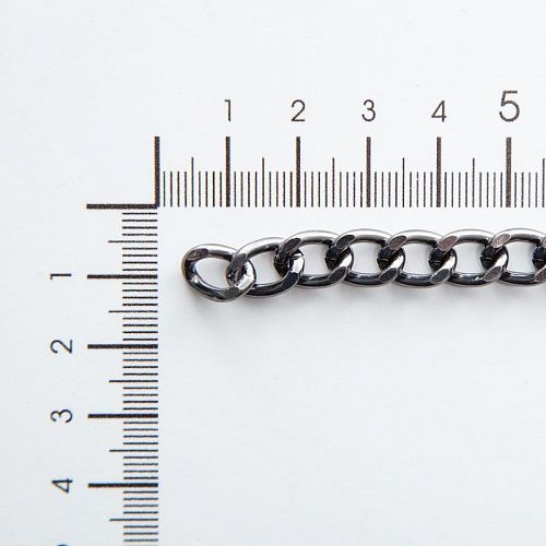 Цепь декоративная 7 мм металл 27-7-под темный никель 