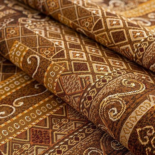 Гобелен гостиный 513-02-54 коричневый узоры