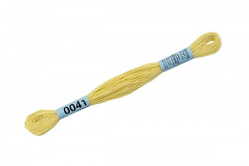Нитки для вышивания Gamma мулине 8 м 0041 светло-лимонный