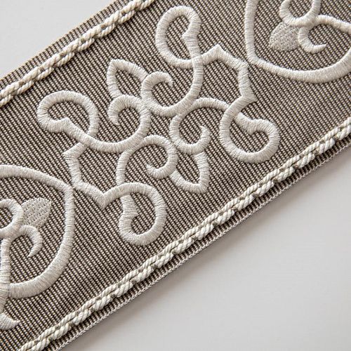 Бордюр жаккардовый 7 см 0000-357-104-007 темно-серый 