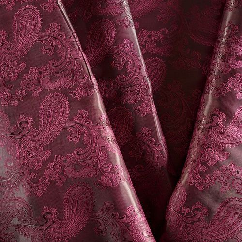 Ткань подкладочная К28-194 сливовый жаккардовый