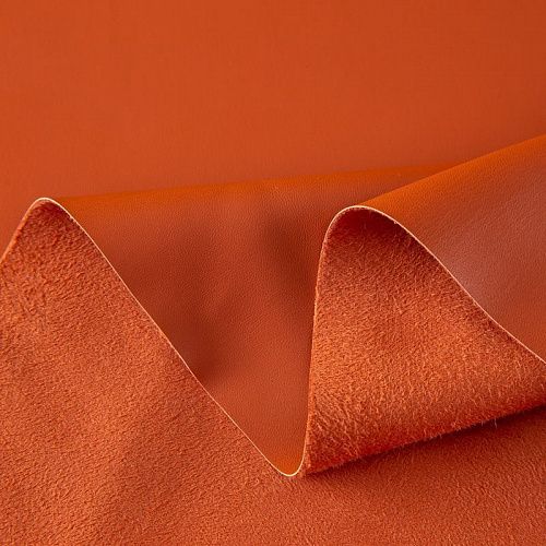 Экокожа-замша стрейч 070-19905 рыжий однотонный