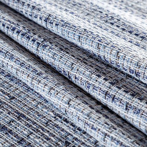 Твид-рогожка 052-05384 бело-голубой