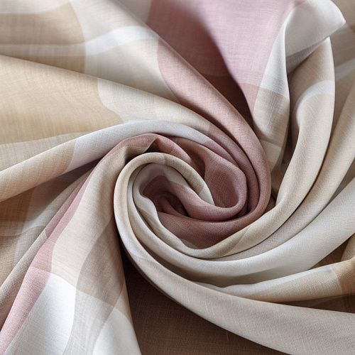 Тюль лен Т477-01-09 белый принтованный