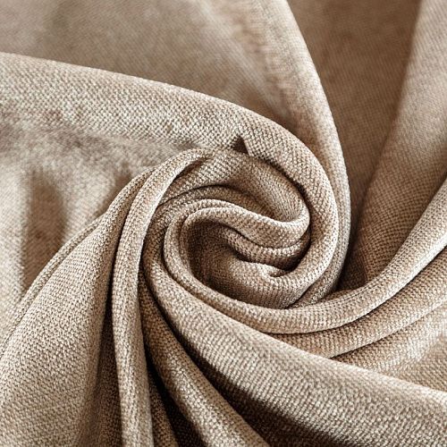 Ткань портьерная шенилл h-300 см 21-02-04686 соломенный однотонный