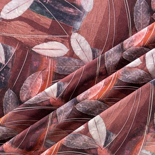 Вискоза "Лоренцо" 036-01523 медно-коричневый принтованный