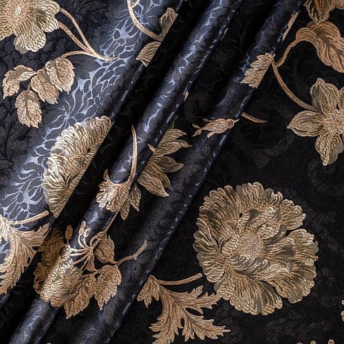 Ткань портьерная жаккард Т291-02-59 черный