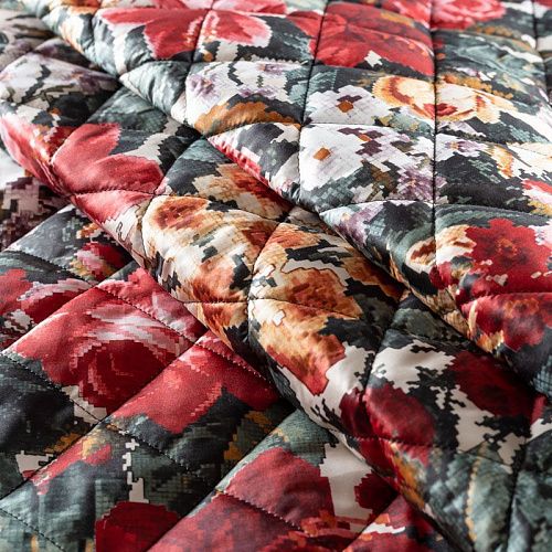 Ткань курточная 033-01988 молочный принтованный