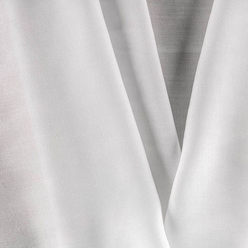 Штапель К33-288 белый однотонный