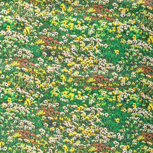 Вискоза 009-05885 зеленый принтованный