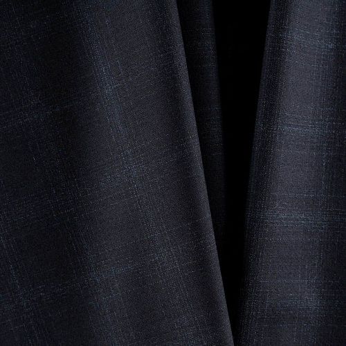 Ткань костюмная К32-533 темно-синяя клетка