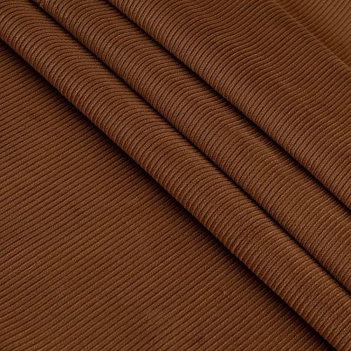 Вельвет стрейч 008-20777 рыже-коричневый однотонный