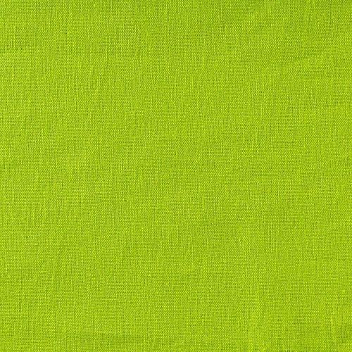 Лен натуральный К33-617 салатовый однотонный