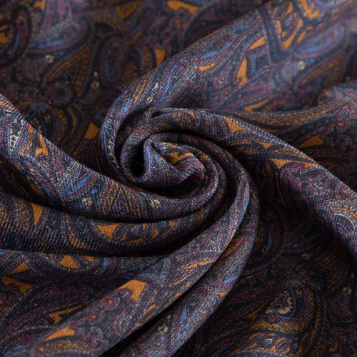 Шерсть плательная Etro 066-19191 пыльно-фиолетовый принтованный