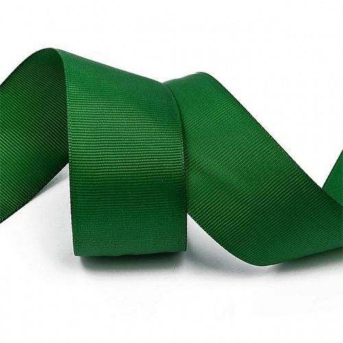 Лента репсовая Ideal в рубчик 38 мм 38-587 темно-зеленый